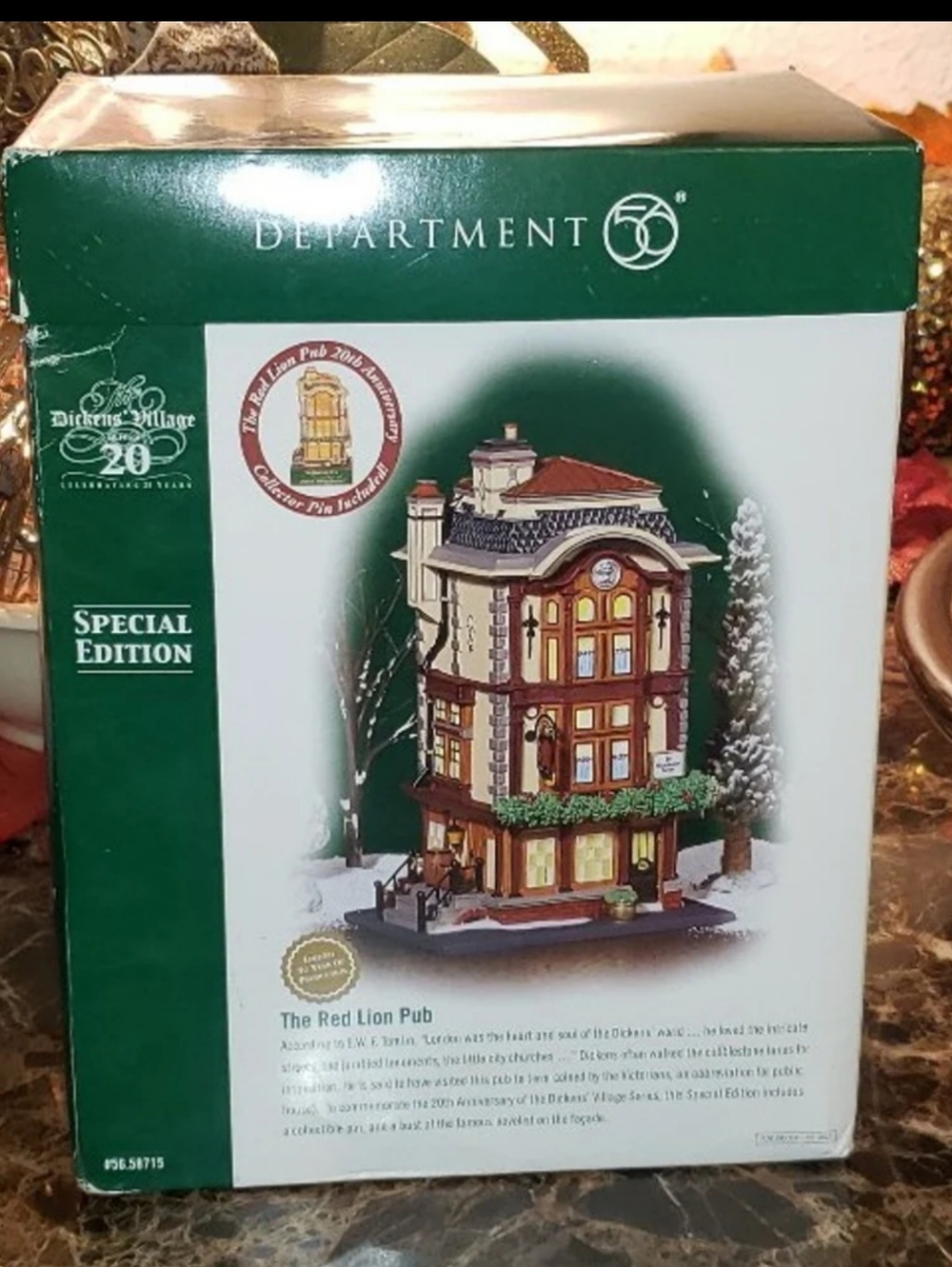 Department 56 The Red Lion Pub Special EditionThe Dickens Village Series 20th A